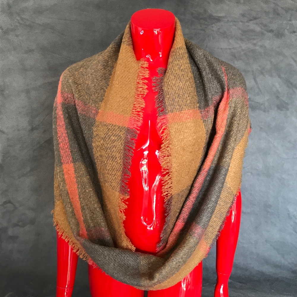 The Denim Bar Infinity Scarf Plaid
